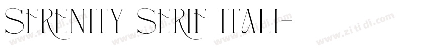 Serenity Serif Itali字体转换 Serenity Serif Itali字体转换